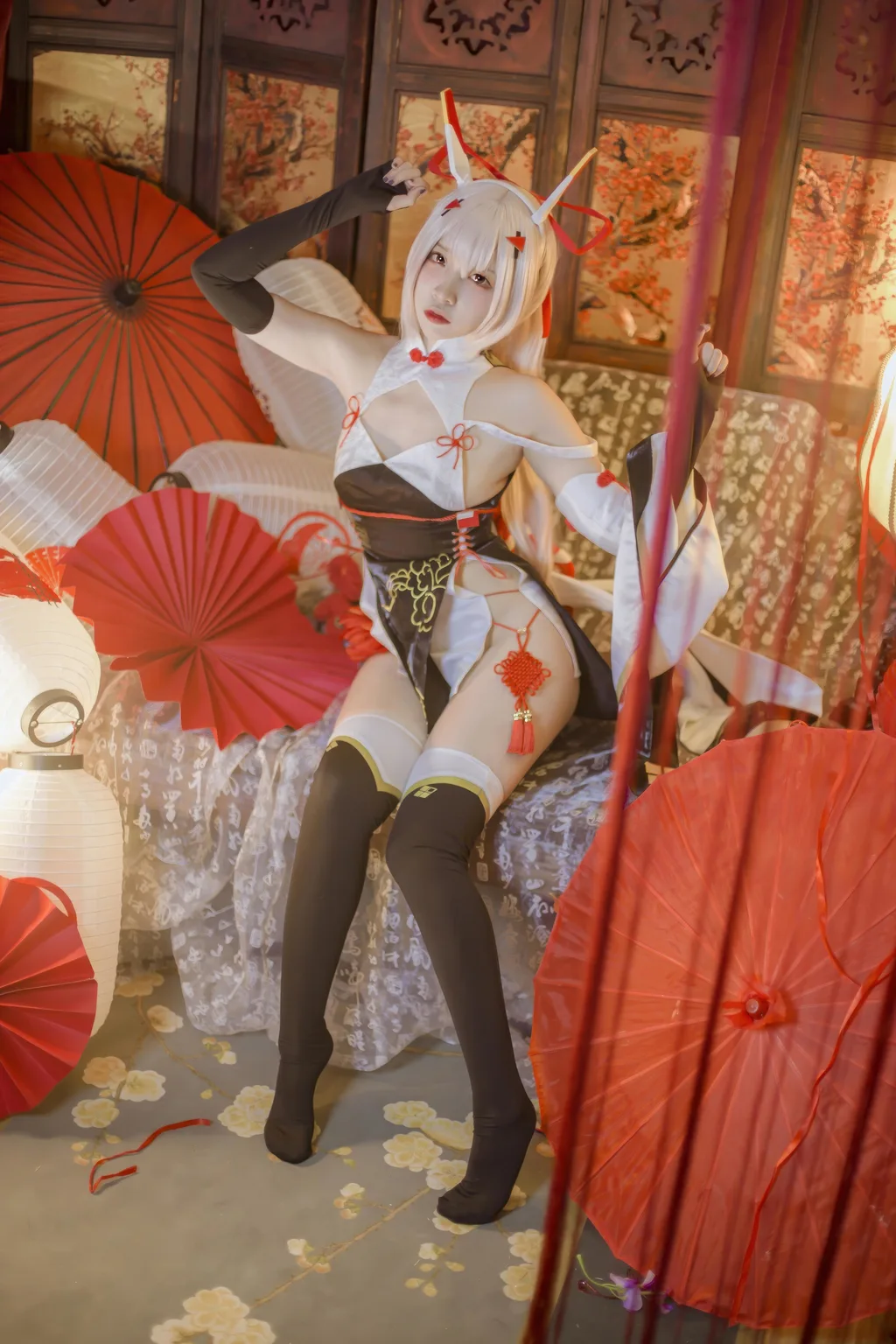 精选二佐Nisa – 碧蓝航线 绫波 新春旗袍[24P]