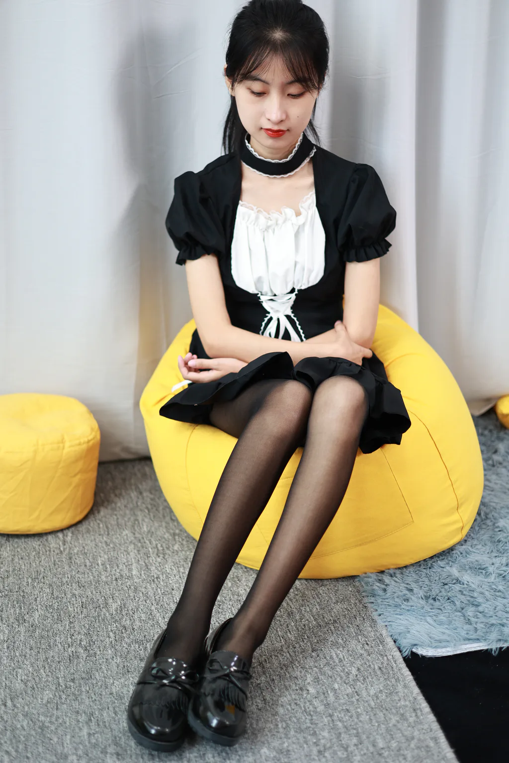 精选三禾摄影 NO.053 女仆装 黑丝 小皮鞋[177P]